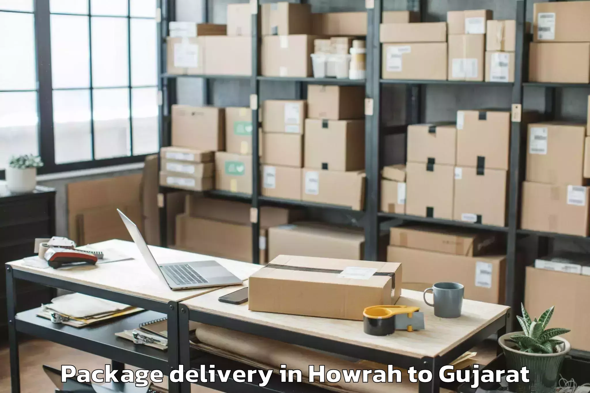 Hassle-Free Howrah to Rudra Mata Airport Bhj Package Delivery